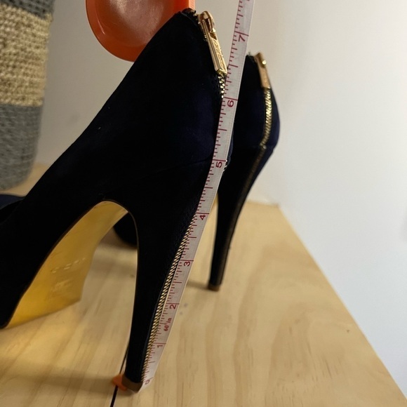 𝅺ALDO Women’s Platform Blue Suede Heels Size 7.5 - Picture 13 of 14